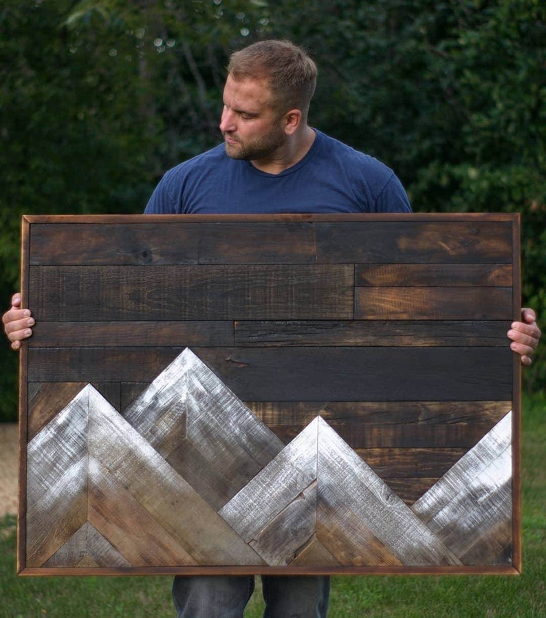 Mountain Wood ART Etsy