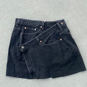Reworked wrap Levi skirt