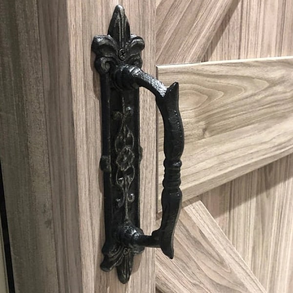 Handles, 1 Handle, Handles and Pulls, Handles Cabinet, Handles for Door, Cast Iron Handle, Decorative Hardware, Barn Door Handle, Gate Pulls