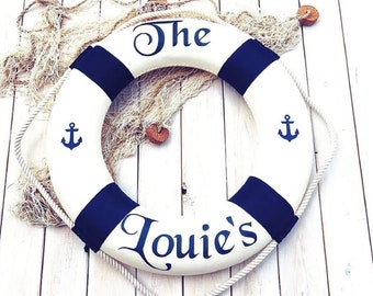 Personalisierter Rettungsring/4 Größen/Maritime Wanddekoration/Babymitteilung/Maritime Wanddekoration/Maritime Etsy