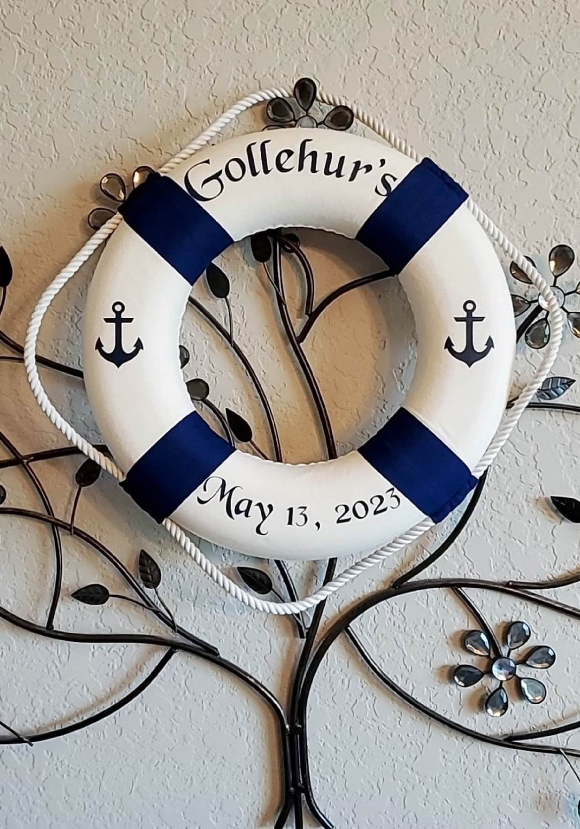 Personalisierter Rettungsring/Baby Shower Ideen/4 Größen/Maritime Wanddekoration/Maritimes Kinderzimmer/Küstenwanddekoration/Maritime Wandkunst/Maritime