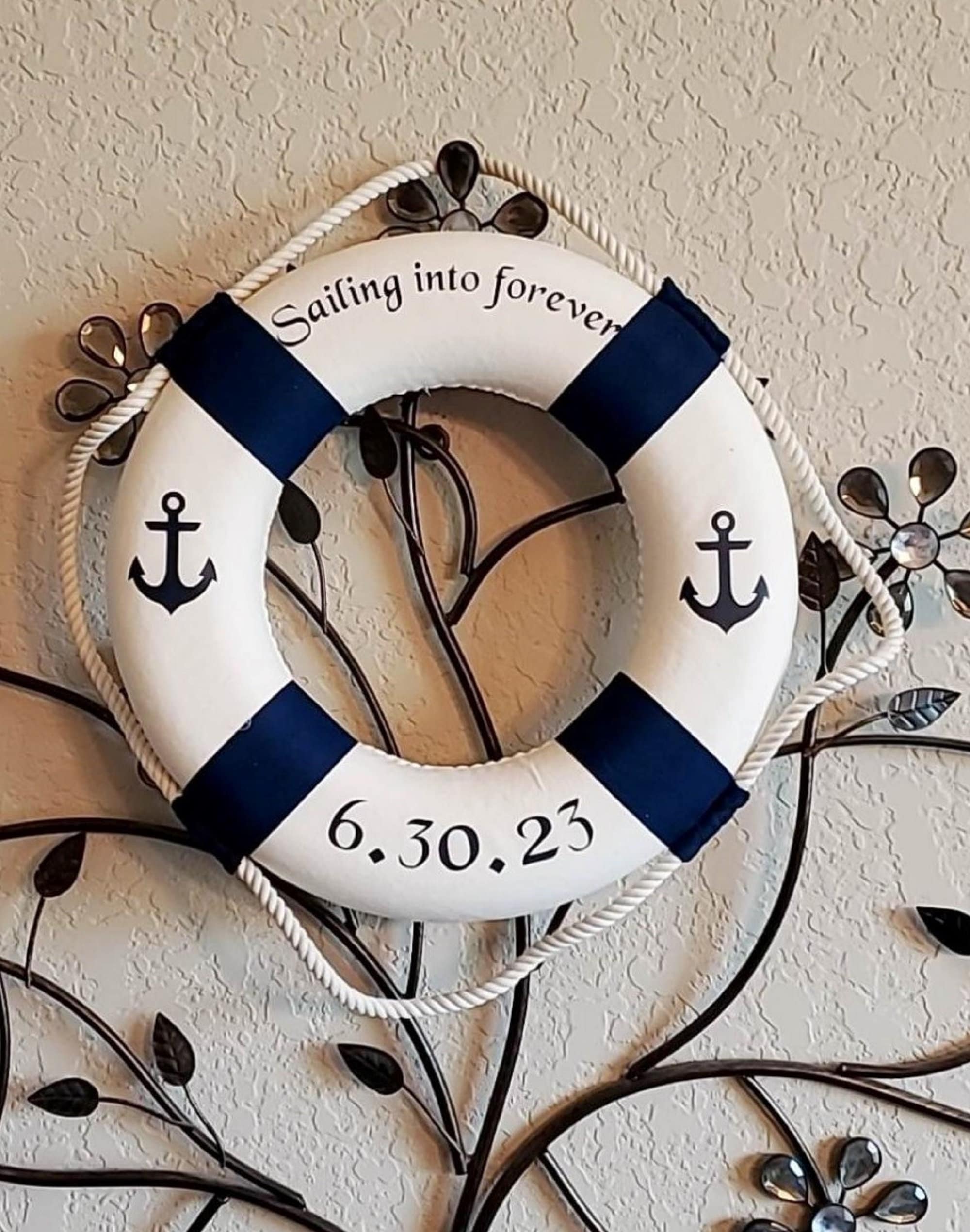 Personalisierter Rettungsring/Baby Shower Ideen/4 Größen/Maritime Wanddekoration/Maritimes Kinderzimmer/Küstenwanddekoration/Maritime Wandkunst/Maritime