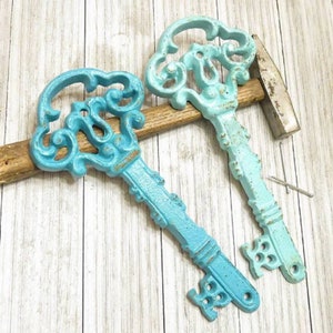 Antique Skeleton Key, Large Key Wall Decor, Rustic Home Decor, Antique Keys, Shabby Chic Wall Decor, Gallery Wall Decor, Key Wall Hanging