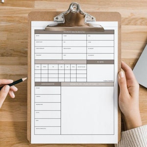 Nurse Report Sheet - Nursing Shift SBAR Hand-Off Report Printable Template - Shift Planner - Day and Night Shift - Neutral Colors Aesthetic