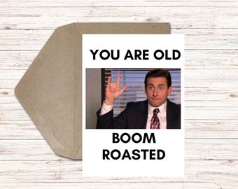 Printable Funny Birthday Card for Wife, Husband, Grandparents, Mom, Dad – Printable Card- The Office Michael Scott Old Age– Digital Download