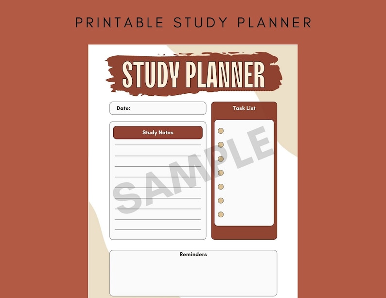 Printable School Study Planner Fillable School Schedule ACT, SAT, Nclex ...