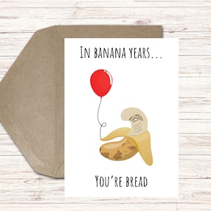 Printable Funny Birthday Card for Wife, Husband, Kids, Grandparents, Mom, Dad – Printable Funny Old Banana Birthday Card – Digital Download