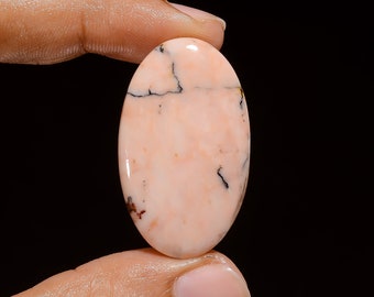 Wonderful Top Grade Quality 100% Natural African Rhodonite Oval Shape Cabochon Loose Gemstone For Making Jewelry 35 Ct. 38X22X5 mm B-2978