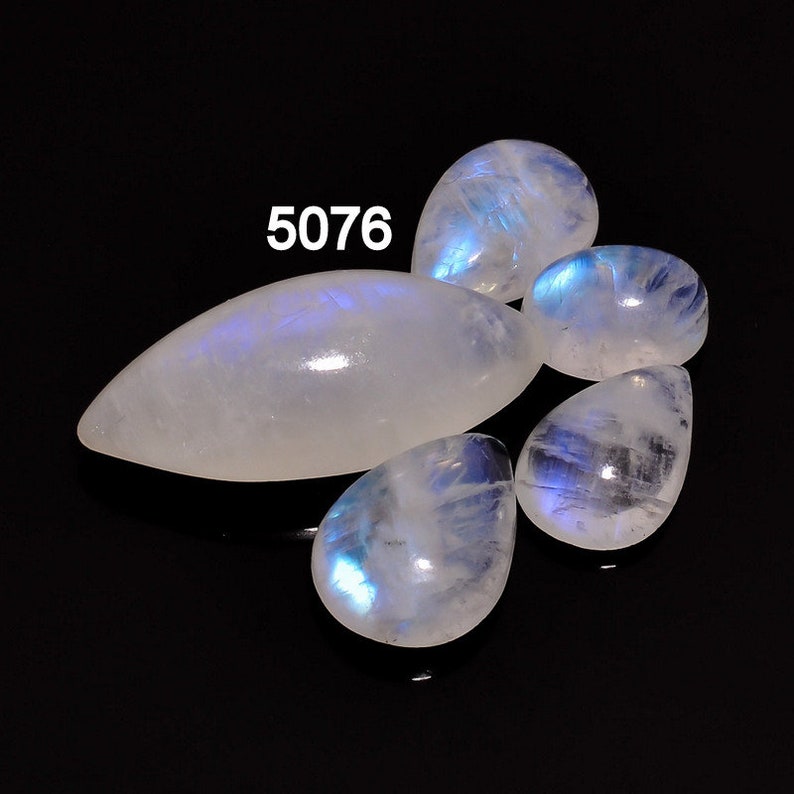 Rainbow Moonstone IMMACULATE AAA Quality 100/% Natural Mix Shape Cabochon Loose Gemstone 5 Pcs Lot Top Quality Moonstone For Pendant Making