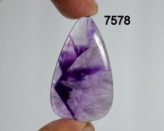 TRAPICHE AMETHYST A One Qualität 100% natürlicher Trapiche Amethyst Edelstein Cabochon 42.60 Ct. Zur Herstellung von Schmuck 42x25x5 mm C 7578