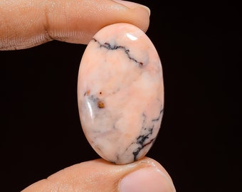 Marvellous Top Grade Quality 100% Natural African Rhodonite Oval Shape Cabochon Loose Gemstone For Making Jewelry 30.5 Ct. 33X20X5 mm B-2992