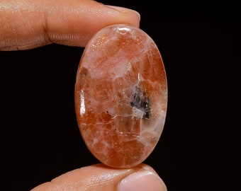 Terrific Top Grade Quality 100% Natural Sunstone Oval Shape Cabochon Loose Gemstone For Making Jewelry 50 Ct. 37X24X6 mm B-3168