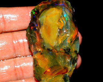 330.85 Carat ETHIOPIAN Egg Opal Rough Amazing rough 100% Natural ETHIOPIAN Opal Rough Gemstone 64x36x28 mm Fire Opal Rough C 26310