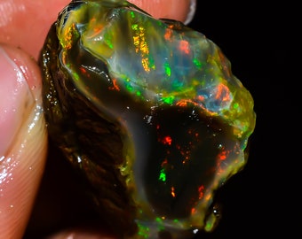 Elegant Top Grade Quality 100% Natural Welo Fire Ethiopian Opal Fancy Rough Loose Gemstone For Making Jewelry 55 Cts. 31X29X16 mm OR-1009