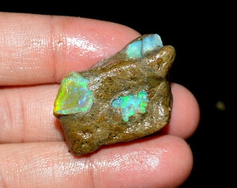 ETHIOPIAN OPAL ROUGH A One Quality 100% Natural Flashy Opal Rough 32x20x15. mm 51. Ct Loose Gemstone For Making Jewelry R 964