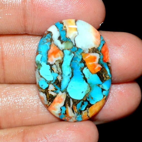 Mohave Copper Turquoise Brilliant A One Quality Cabohcon 33.85 Ct