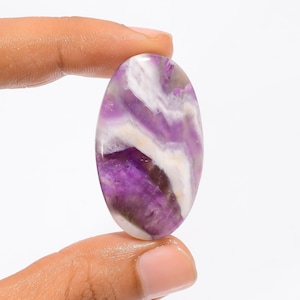 Chevron Amethyst Loose Cabochon / Purple Color Natural Stone/ Oval Cabochon Amethyst Stone Cabs / For Jewelry Making