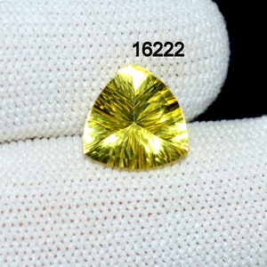 Lemon Quartz 3.60 Ct 11x11x8 mm Concave Cut Gemstone C 16222 image 3