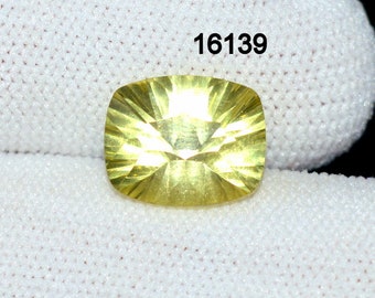 Lemon Quartz 4.20 Ct 12x10x6 mm Concave Cut Gemstone C 16139