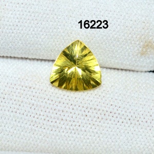 Lemon Quartz 2.60 Ct 10x10x7 mm Concave Cut Gemstone C 16223 image 3