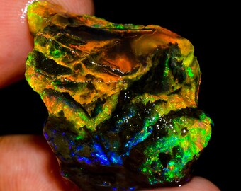 Classic Top Grade Quality 100% Natural Welo Fire Ethiopian Opal Fancy Rough Loose Gemstone For Making Jewelry 35.5 Cts. 28X22X15 mm OR-1379