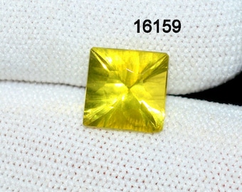 Lemon Quartz 3.60 Ct 10x10x6 mm Concave Cut Gemstone C 16159