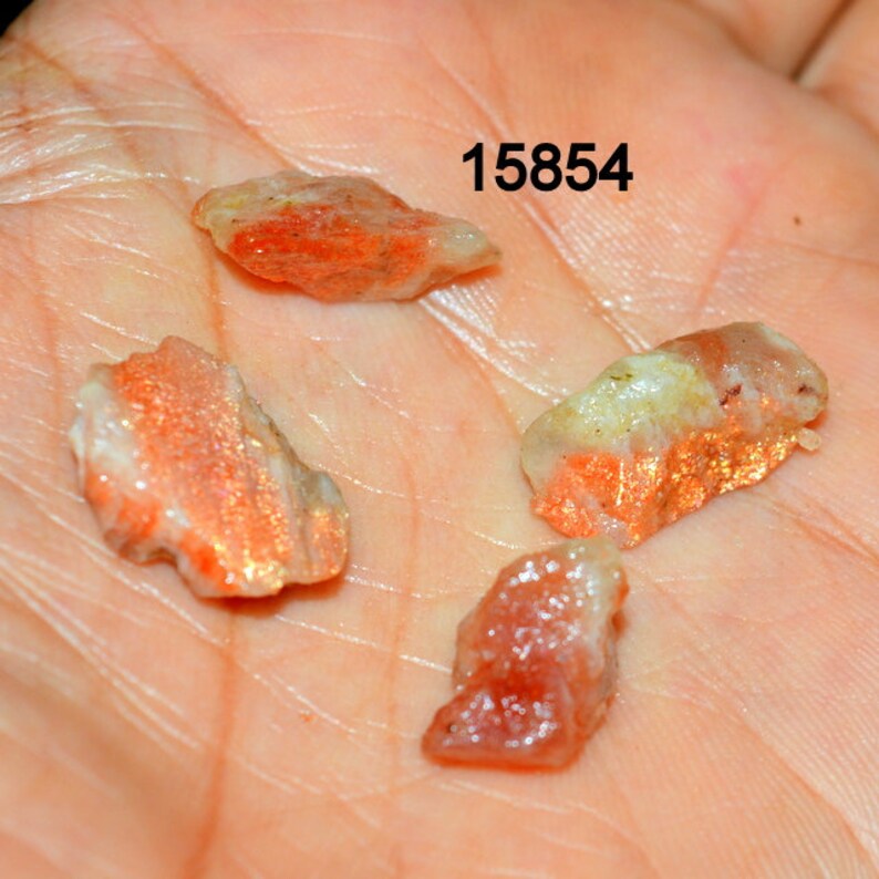 SUNSTONE ROUGH LUCKY A One Quality 100/% Natural Loose Gemstone Top Quality Rough 4 Pieces Lot