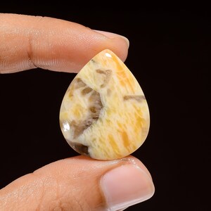 Supreme Top Grade Quality 100% Natural Graphic Feldspar Pear Shape Cabochon Loose Gemstone For Making Jewelry 19 Ct. 27X22X4 mm B-2950