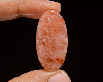 Incredible Top Grade Quality 100% Natural Sunstone Oval Shape Cabochon Loose Gemstone For Making Jewelry 25 Ct. 36X19X4 mm B-3159