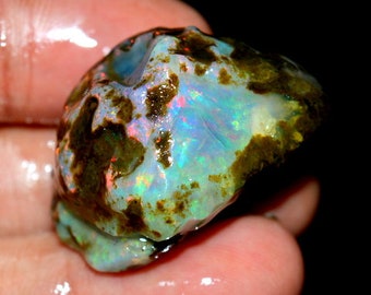 82.00 Carat ETHIOPIAN Opal Rough A One Quality 100% Natural ETHIOPIAN Opal Rough Gemstone 32x25x22 mm Fire Opal Rough C 25995