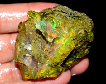 304 Carat ETHIOPIAN Opal Rough Amazing rough 100% Natural ETHIOPIAN Opal Rough Gemstone 50X40X34 mm Fire Opal Rough C 26313