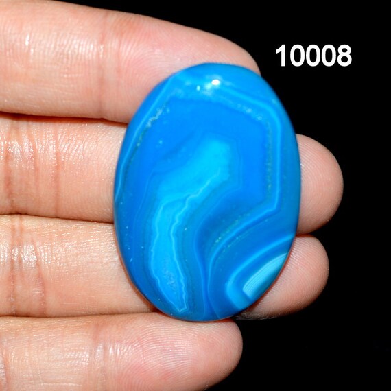DYED AGATE Overwhelming A One Quality 100 Natural Blue Banded