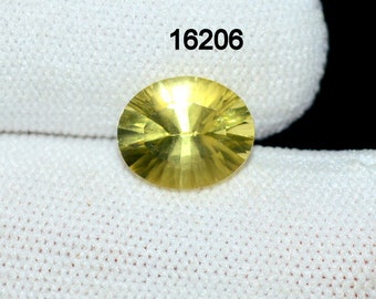 Lemon Quartz 3.25 Ct 11x10x10 mm Concave Cut Gemstone C 16206