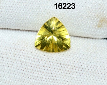 Lemon Quartz 2.60 Ct 10x10x7 mm Concave Cut Gemstone C 16223