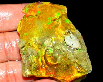 227.05 Carat ETHIOPIAN Opal Rough Amazing rough 100% Natural ETHIOPIAN Opal Rough Gemstone 53X44X18 mm Fire Opal Rough C 26317