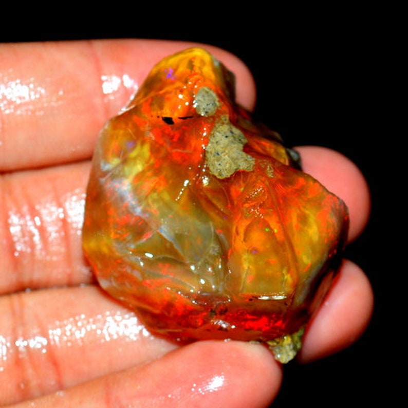 151.15 Carat ETHIOPIAN Opal Rough Amazing rough 100% Natural ETHIOPIAN Opal Rough Gemstone 41X32X22 mm Fire Opal Rough C 26316 image 3