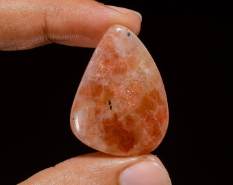 Mind Blowing Top Grade Quality 100% Natural Sunstone Fancy Shape Cabochon Loose Gemstone For Making Jewelry 35.5 Ct. 34X25X5 mm B-3161