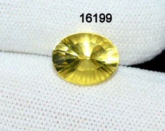 Lemon Quartz 3.85 Ct 12x9x7 mm Concave Cut Gemstone C 16199