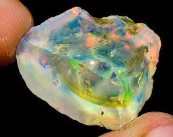 Elegant Top Grade Quality 100% Natural Welo Fire Ethiopian Opal Fancy Rough Loose Gemstone For Making Jewelry 15 CTS. 19X15X10 MM OR-1309