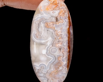 Awesome Top Grade Quality 100% Natural Crazy Lace Agate Oval Shape Cabochon Loose Gemstone For Making Jewelry 30 Ct. 34X16X6 mm B-4879