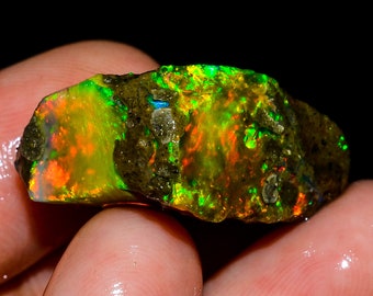 Splendid Top Grade Quality 100% Natural Welo Fire Ethiopian Opal Fancy Rough Loose Gemstone For Making Jewelry 16 Cts. 23X17X8 mm OR-1340