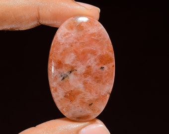 Amazing Top Grade Quality 100% Natural Sunstone Oval Shape Cabochon Loose Gemstone For Making Jewelry 66 Ct. 42X26X7 mm B-3148