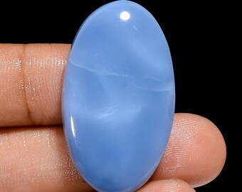 Gorgeous Top Grade Quality 100% Natural Owyhee Blue Opal Oval Shape Cabochon Loose Gemstone For Making Jewelry 33 Ct. 34X20X6 mm B-5006