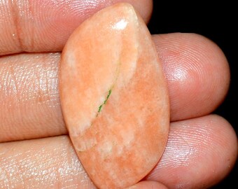 PEACH AMAZONITE Beautiful 100% Natural Peach Amazonite Gemstone Cabochon 28.25 Carat 34X19X5 mm Loose Gemstone For Pendant Making C 12796