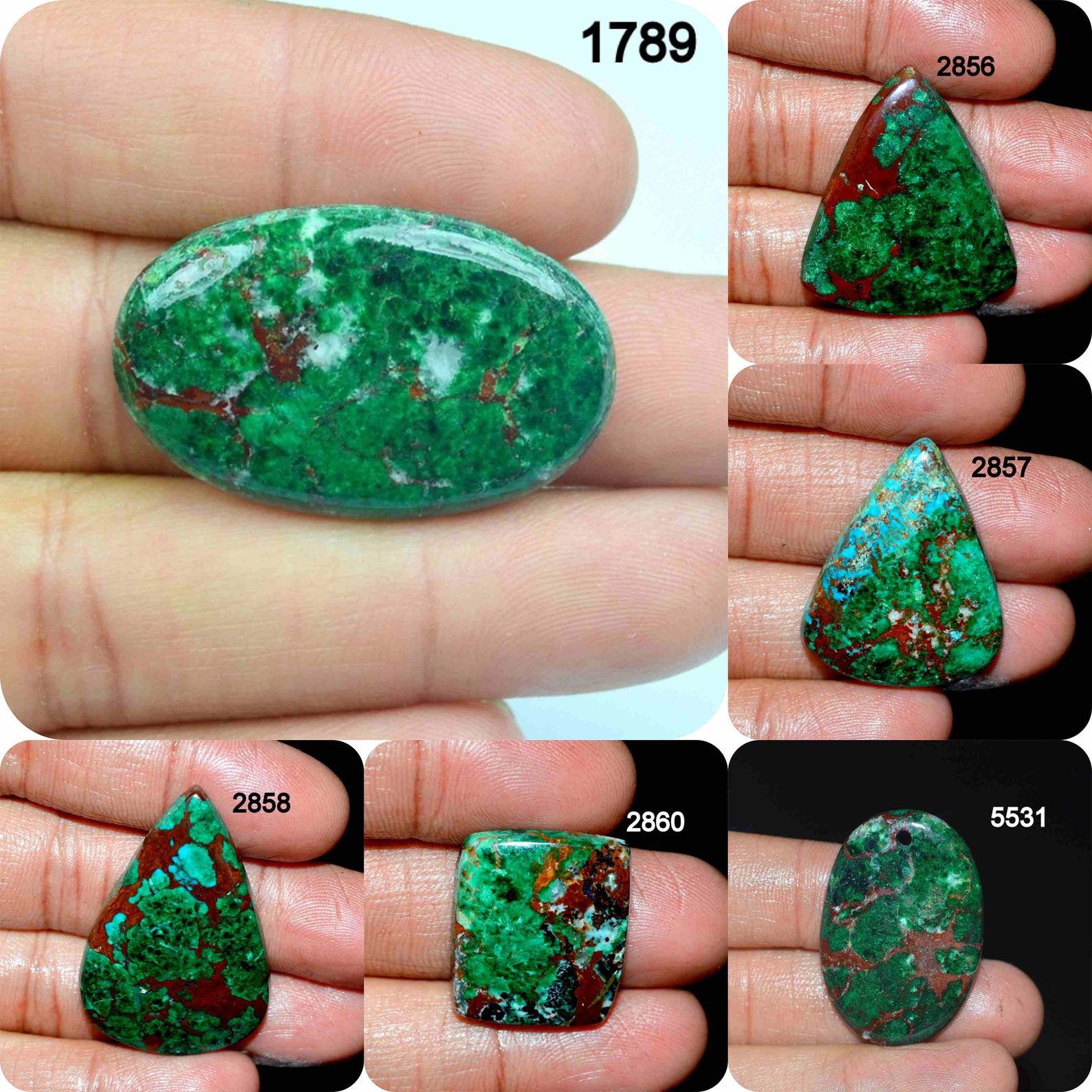 GREEN CHRYSOCOLLA GENUINE A One Quality 100 Natural Gemstone Etsy