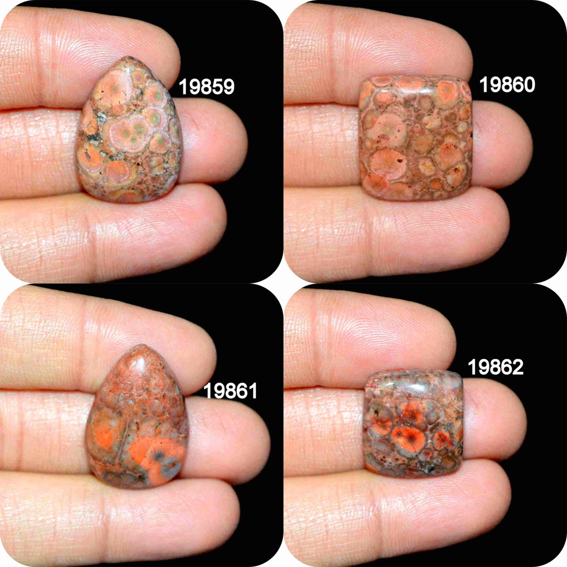 POPPY JASPER GLORIOUS 100 Natural Poppy Jasper Cabochon Loose Etsy