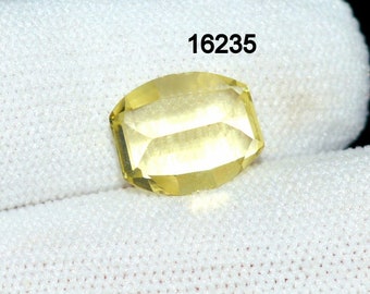 Lemon Quartz 3.15 Ct 12x10x5 mm Faceted Cut Gemstone C 16235