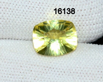 Lemon Quartz 3.25 Ct 11x9x6 mm Concave Cut Gemstone C 16138