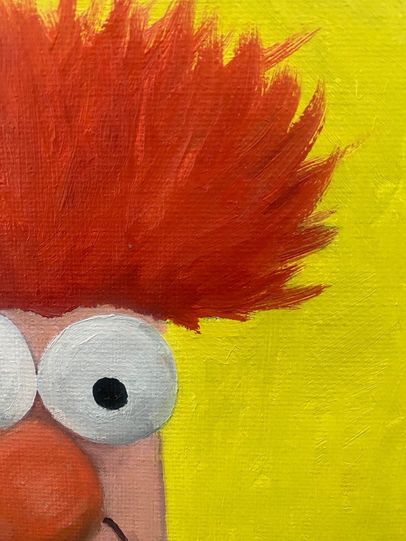 Beaker Original Muppets Oil Painting 8x8 Original Hand Etsy
