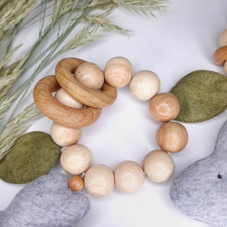 Hare baby rattle. Homemade teething toys Hare. Etsy